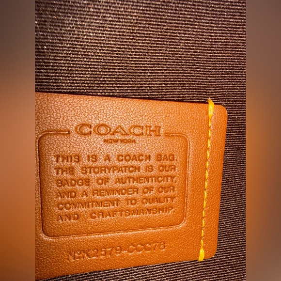 Coach Rowan Bucket Suede and Leather Bag Gold/Vintage Brown free unbranded scarf - Picture 15 of 16